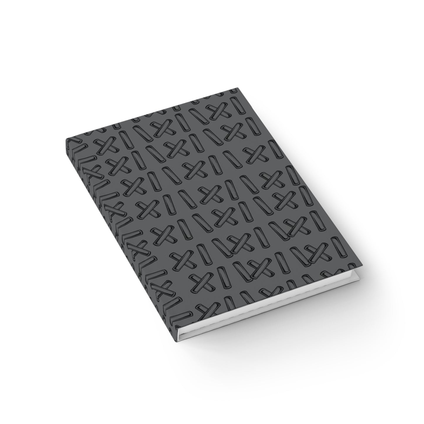 Grey Stitching Design (Journal - Ruled Line)
