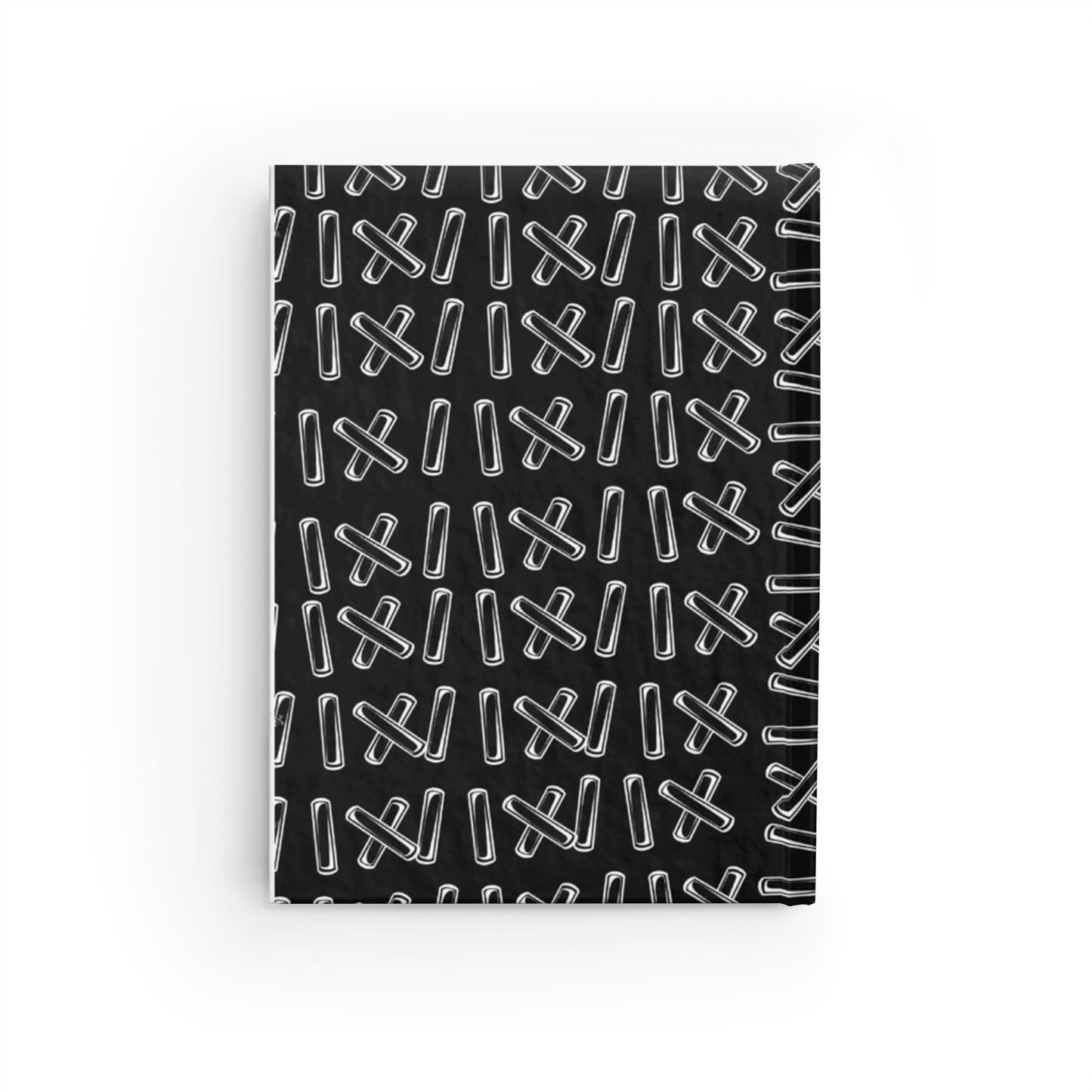 Black Stitching Design (Journal - Ruled Line)