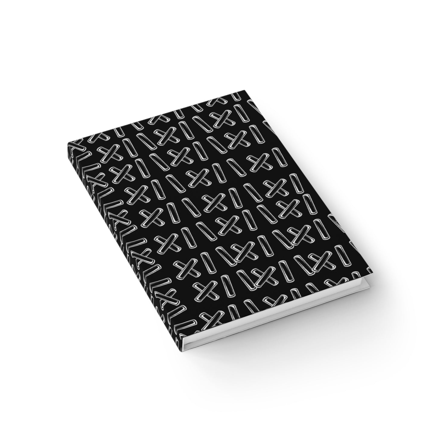 Black Stitching Design (Journal - Ruled Line)