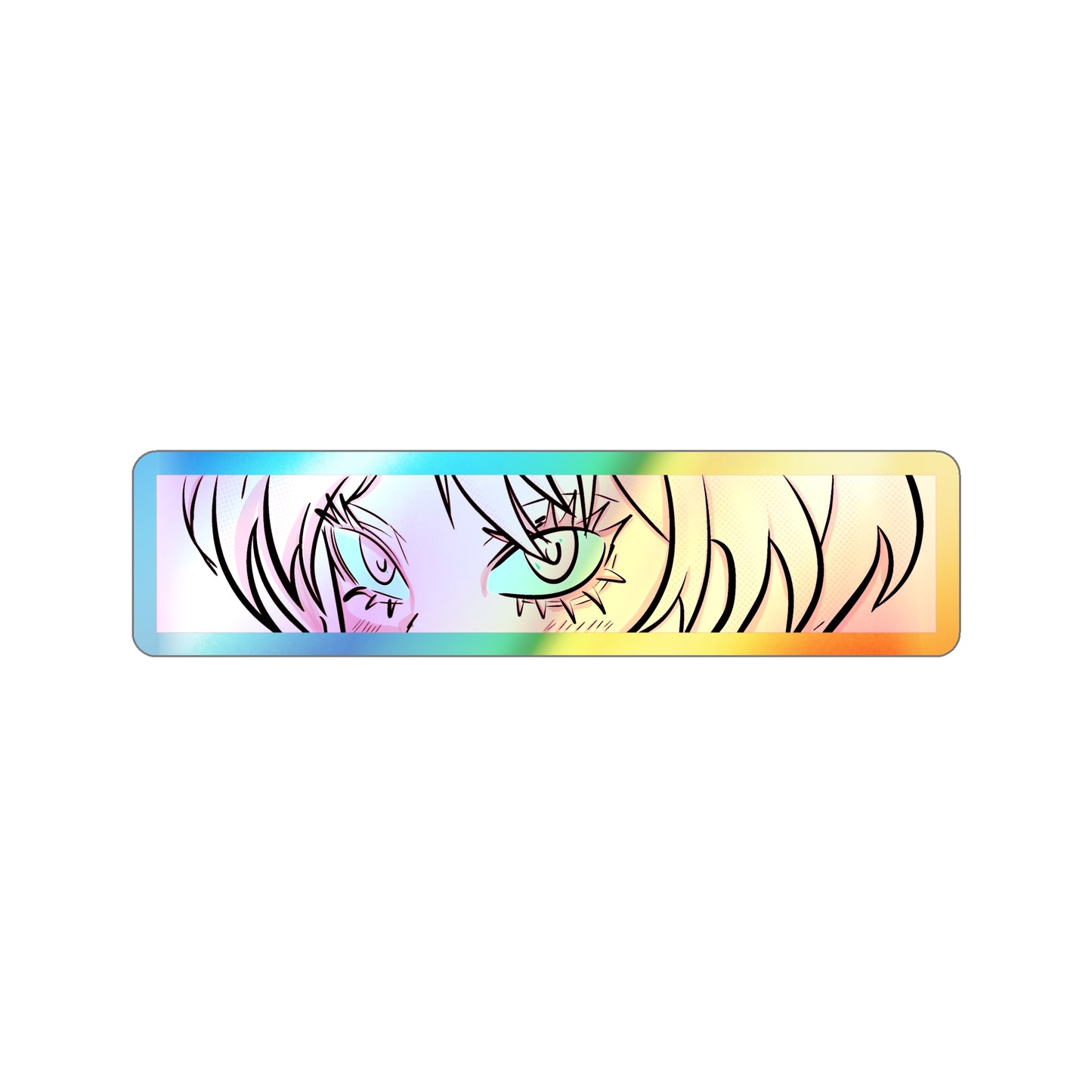 Holographic Die-Cut Anime Waifu Sticker Perfect for Skateboards, Journals, Gifts, and Ware