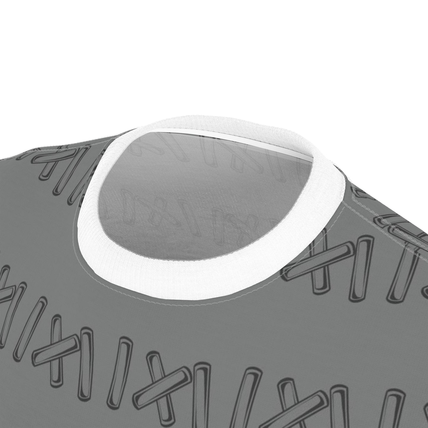Unisex Grey Stitching Design T-Shirt
