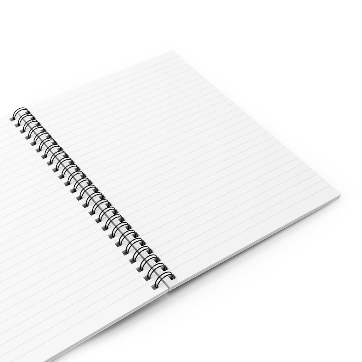 Black Stitching Spiral Notebook - Ruled Line