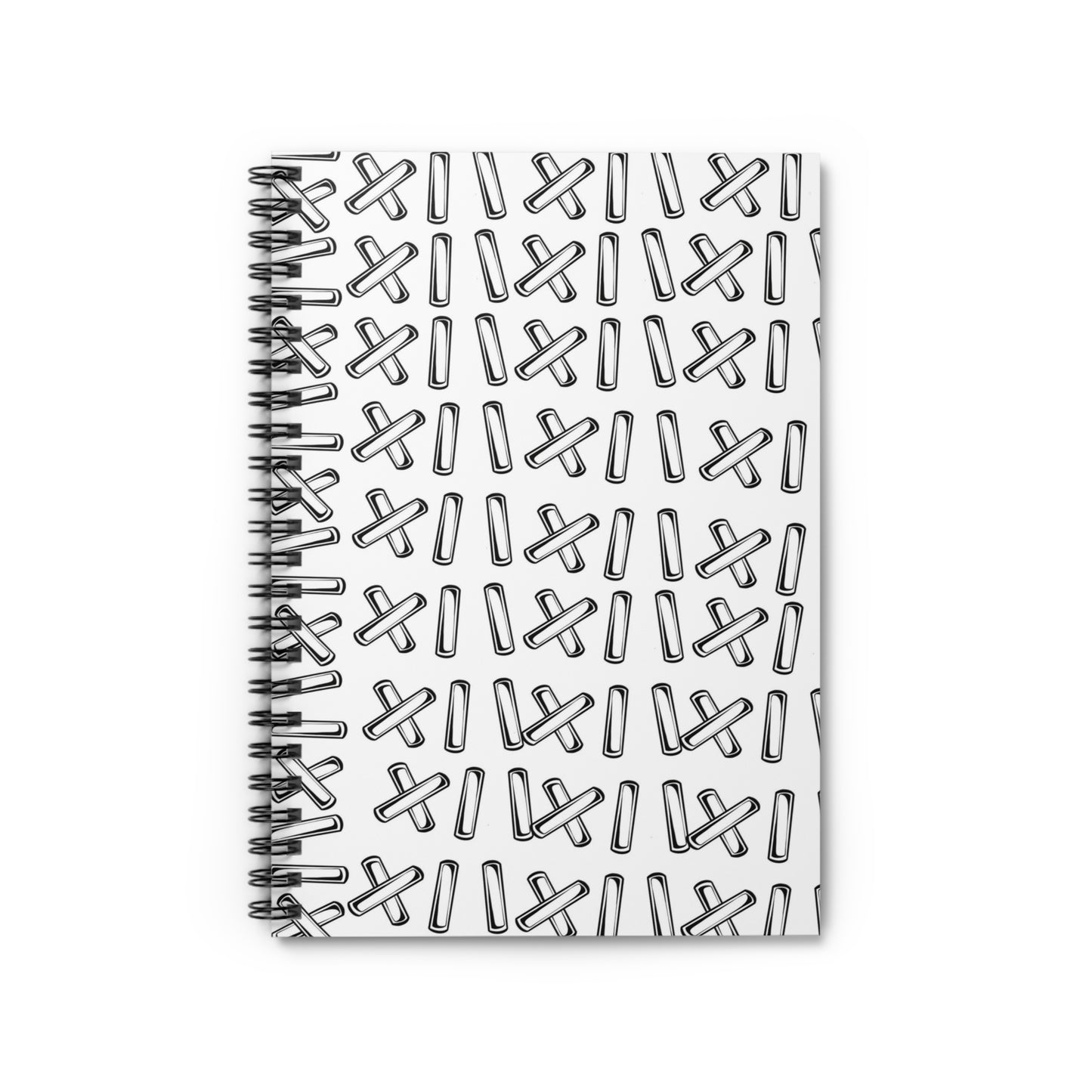 White Stitching Spiral Notebook - Ruled Line