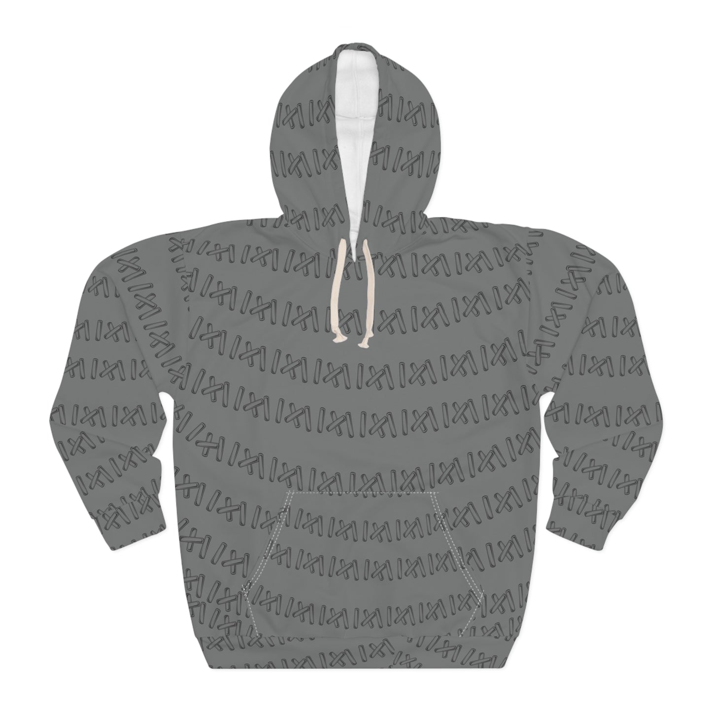 Unisex Pullover Grey Stitching Hoodie