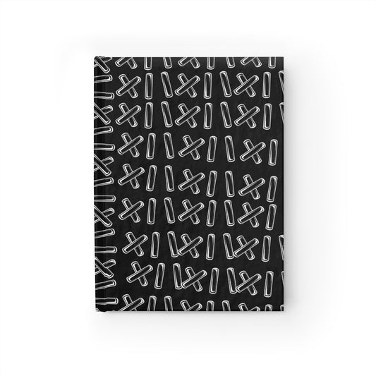 Black Stitching Design (Journal - Ruled Line)
