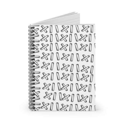 White Stitching Spiral Notebook - Ruled Line