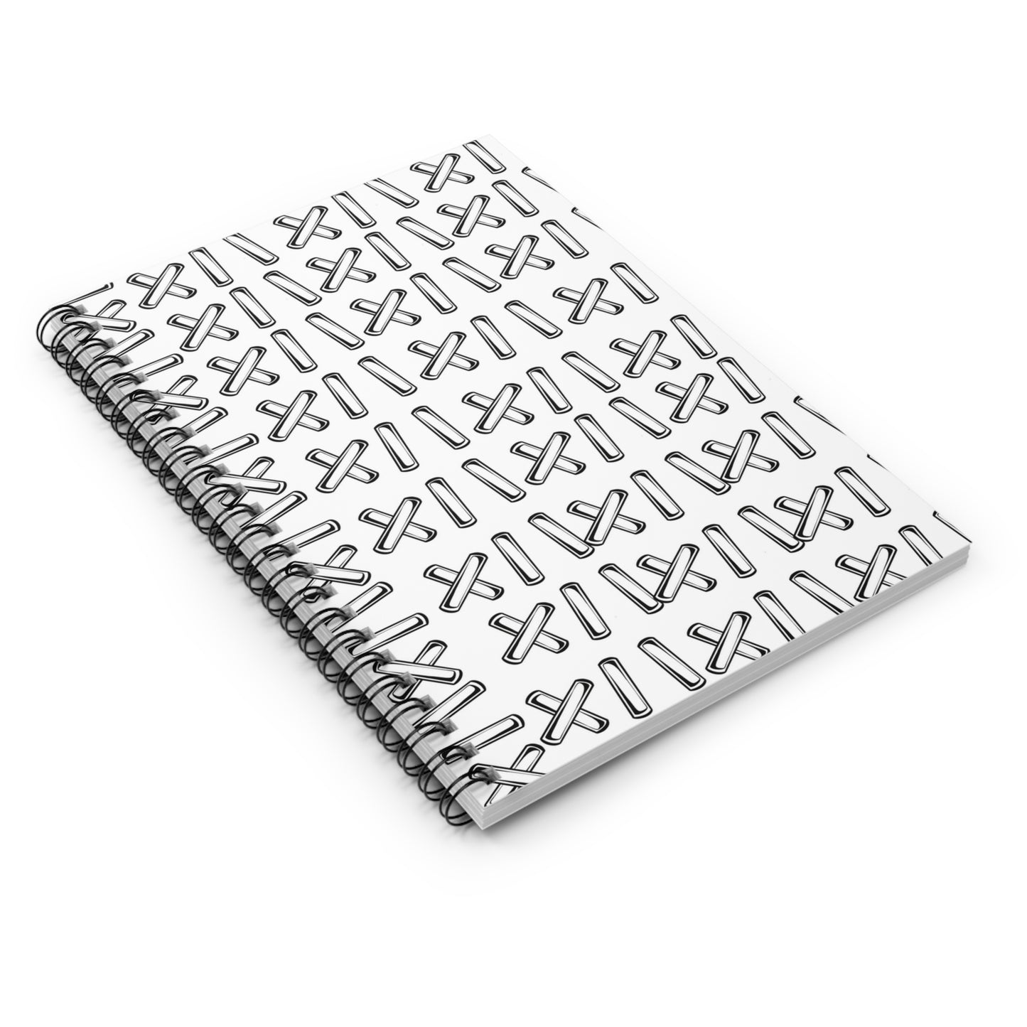 White Stitching Spiral Notebook - Ruled Line