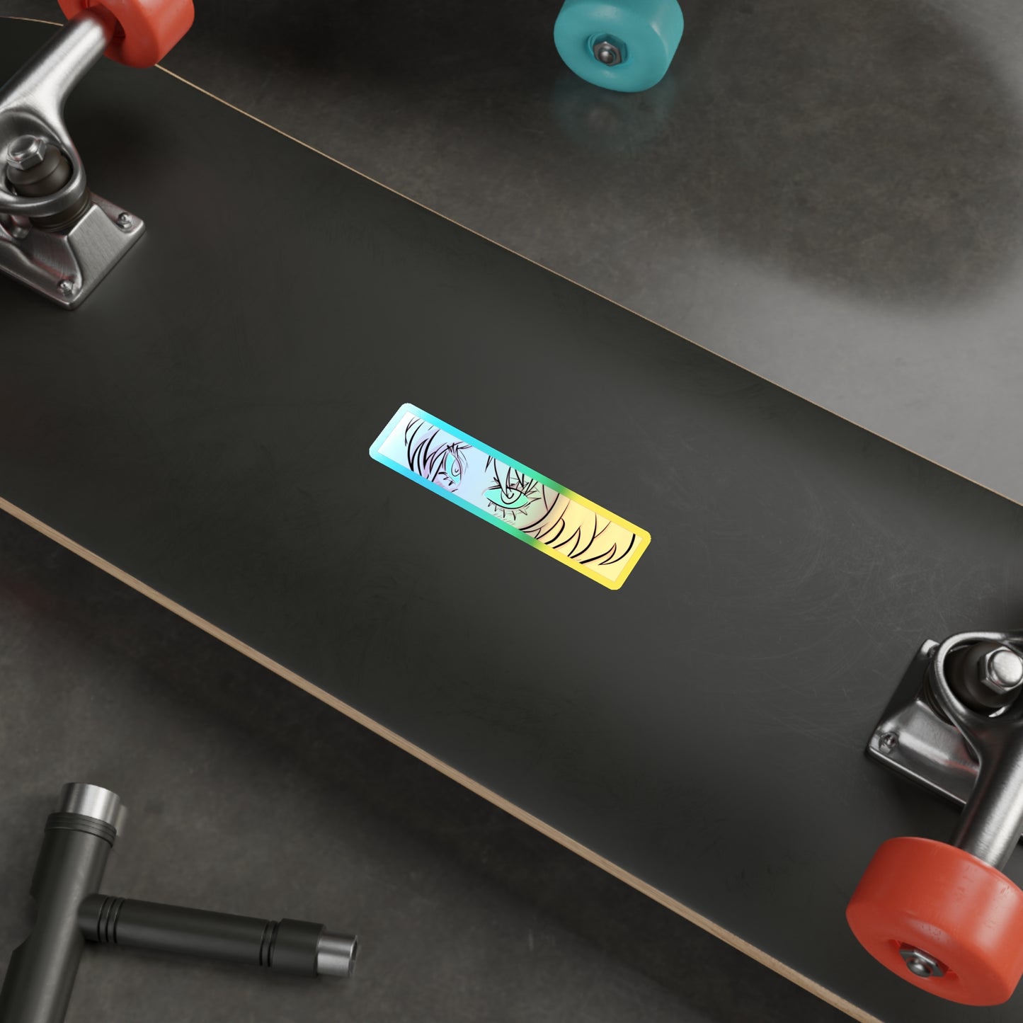 Holographic Die-Cut Anime Waifu Sticker Perfect for Skateboards, Journals, Gifts, and Ware